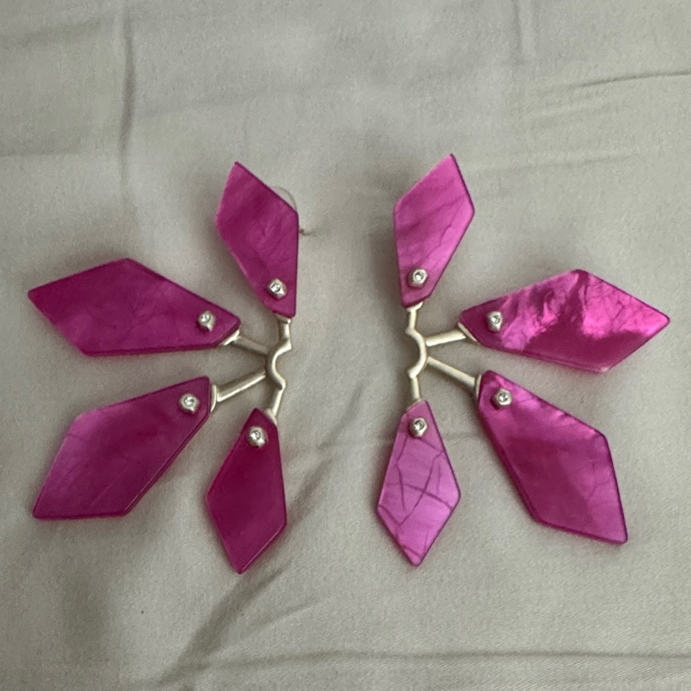 Kendra Scott Pink Geometric Statement Earrings